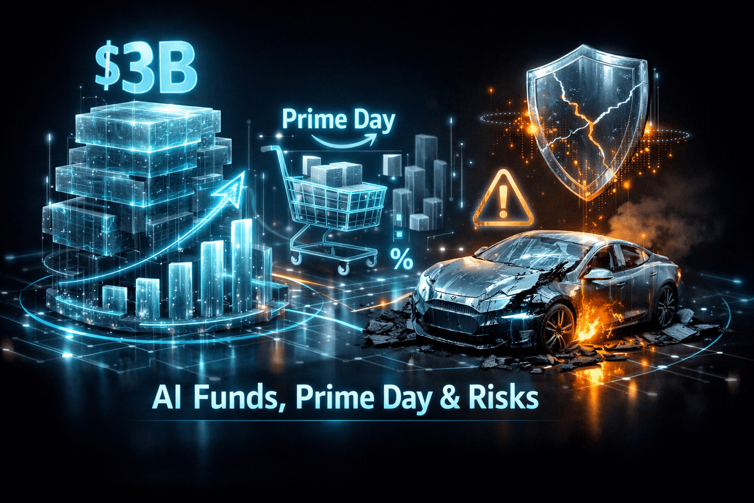 Tech Sector Wrap: AI Funds, Prime Day & Risks - Jun 23