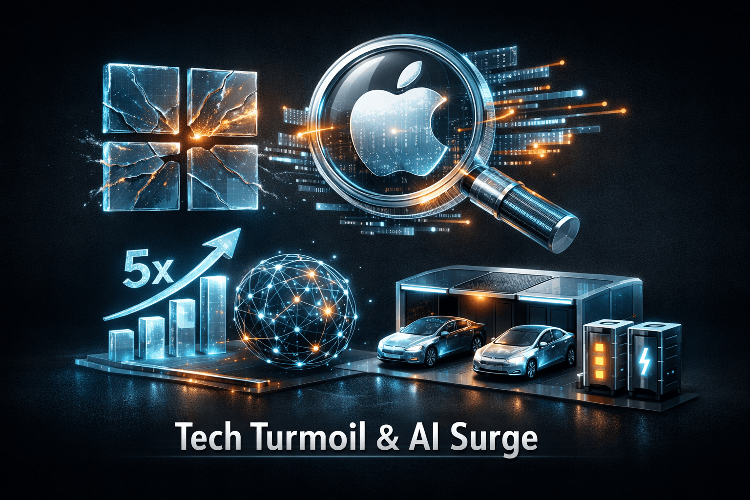 Tech Sector Mixed on Outages and AI Gains - Sep 1