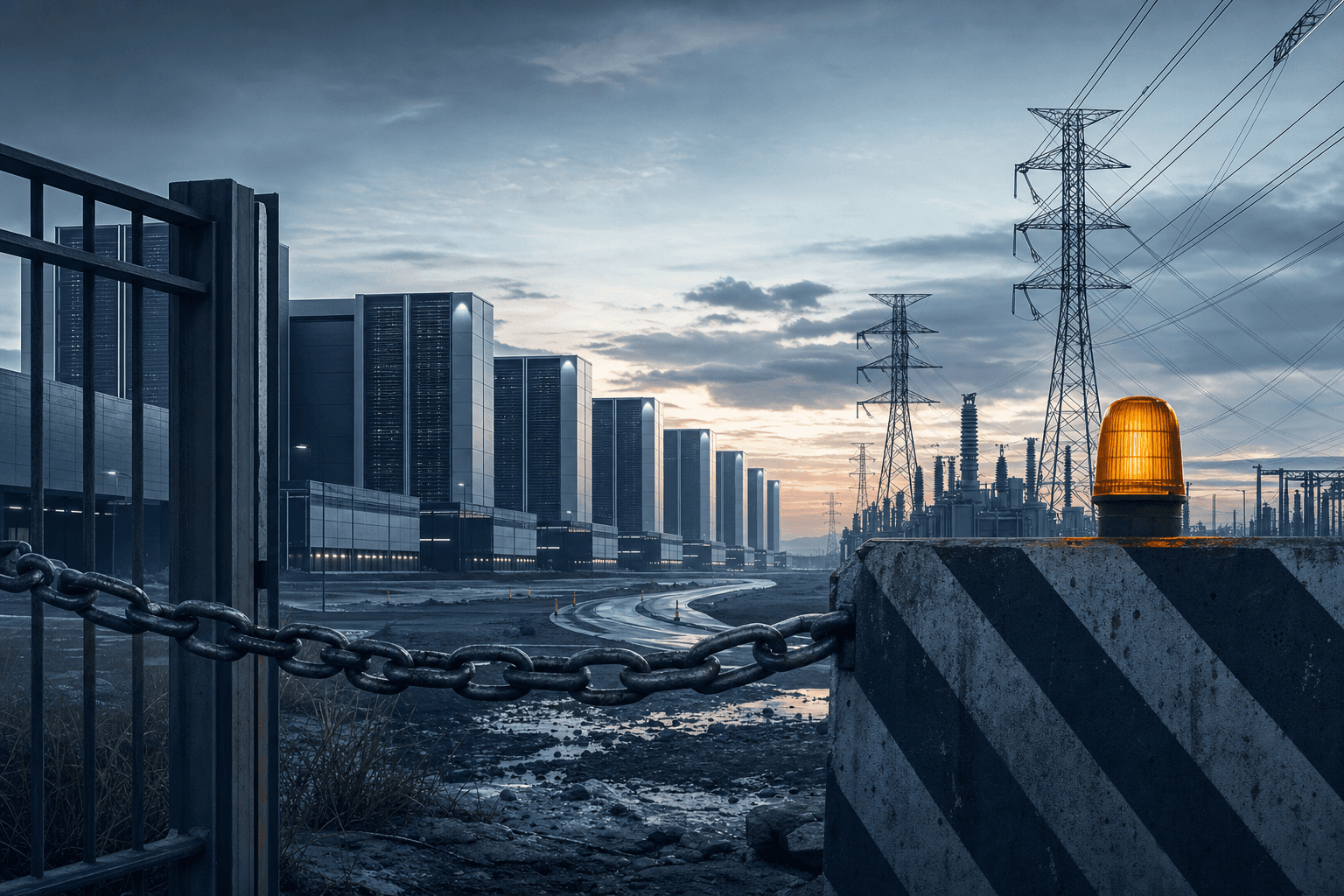 Big Tech Data Center Build-Out Stalls as Power and Permitting Become the New Bottlenecks