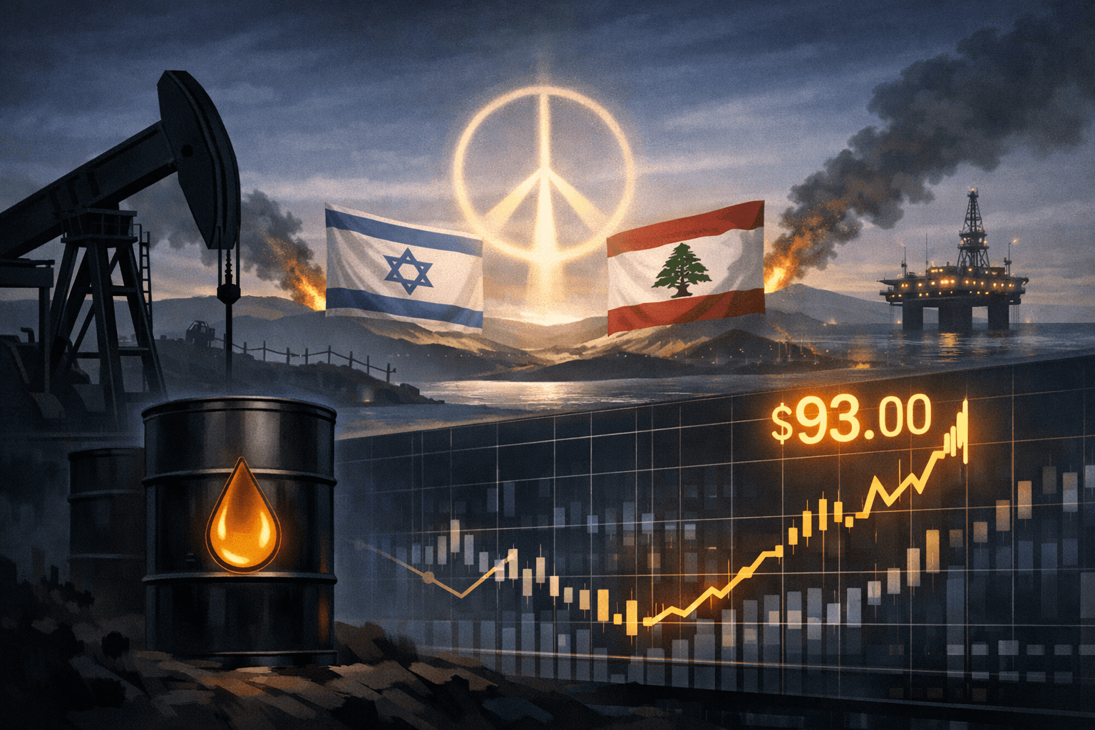 Oil Market Reaction: Ceasefire Between Israel and Lebanon Sends Brent Toward $93