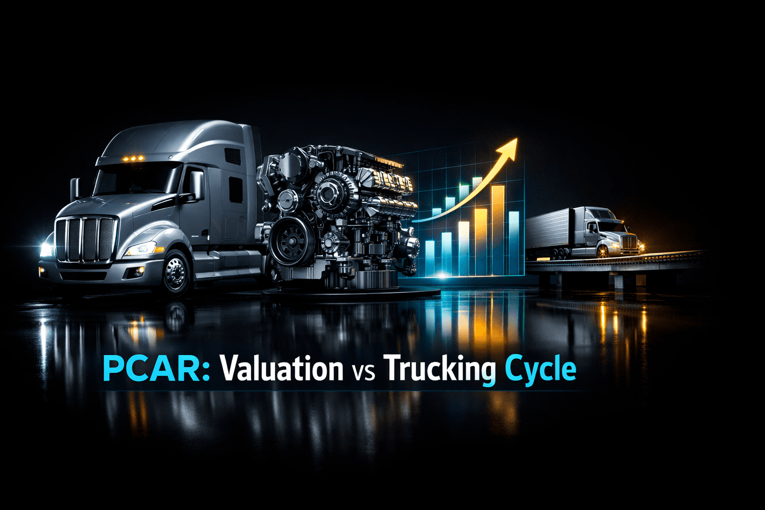 PCAR: Valuation vs Trucking Cycle