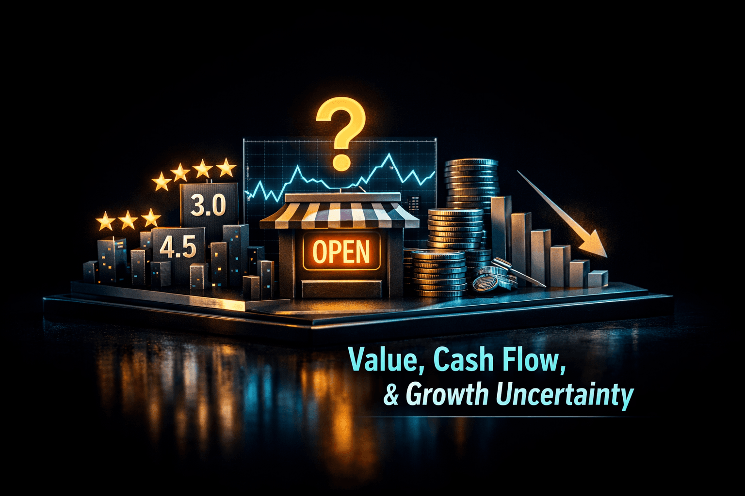 YELP: Value, Cash Flow, and Growth Uncertainty ($YELP)